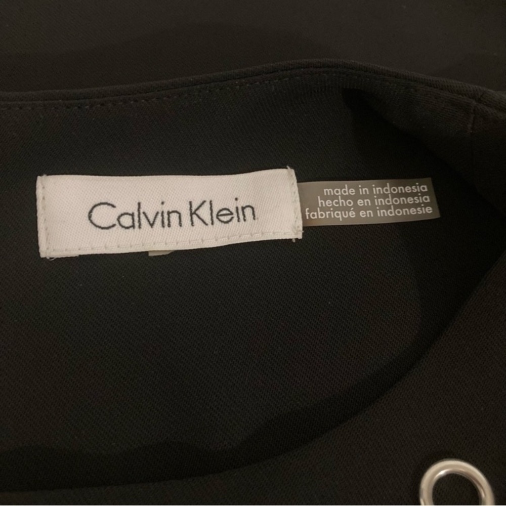 Calvin Klein Black Tank Top with Silver Tone Grommets - Picture 7 of 15